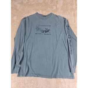 Vintage Champs Sports Lifeguard Myrtle Beach‎ Long Sleeve T Shirt Men XL Blue